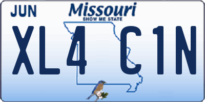 MO license plate XL4C1N