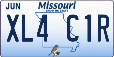 MO license plate XL4C1R