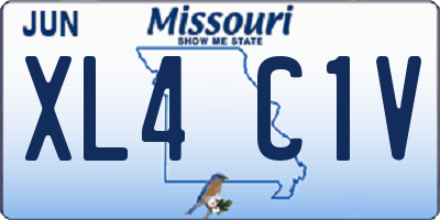 MO license plate XL4C1V