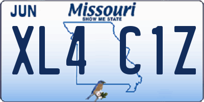 MO license plate XL4C1Z