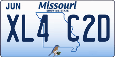 MO license plate XL4C2D