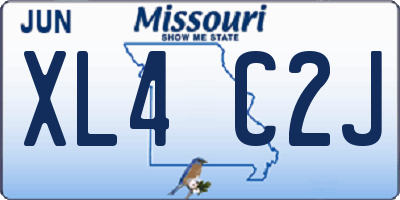 MO license plate XL4C2J