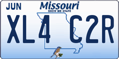 MO license plate XL4C2R