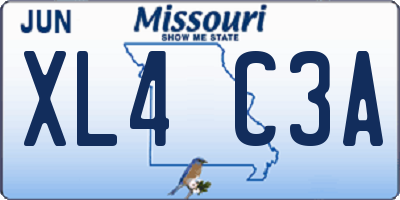 MO license plate XL4C3A