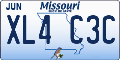 MO license plate XL4C3C