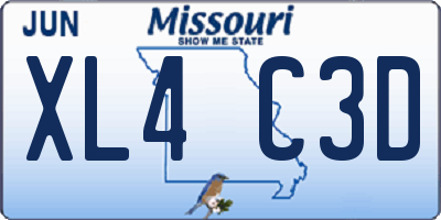 MO license plate XL4C3D