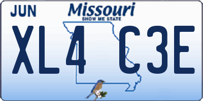 MO license plate XL4C3E