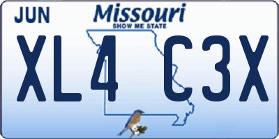 MO license plate XL4C3X