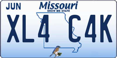 MO license plate XL4C4K