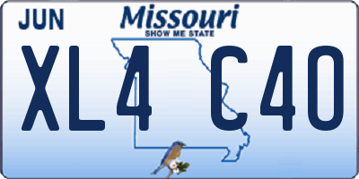 MO license plate XL4C4O