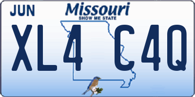 MO license plate XL4C4Q