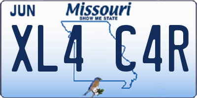 MO license plate XL4C4R