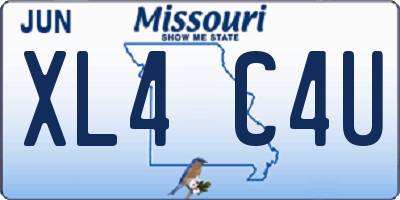 MO license plate XL4C4U