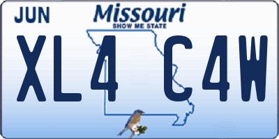 MO license plate XL4C4W