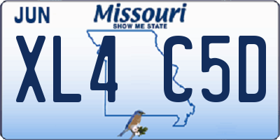 MO license plate XL4C5D