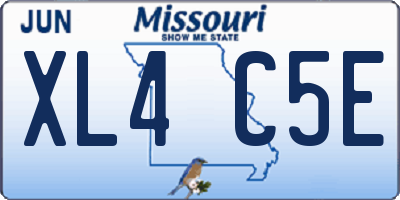 MO license plate XL4C5E