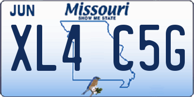 MO license plate XL4C5G