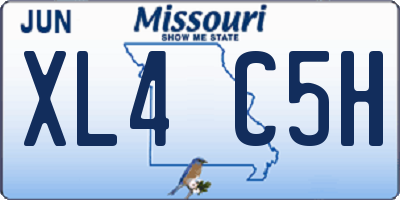 MO license plate XL4C5H
