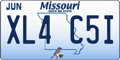 MO license plate XL4C5I