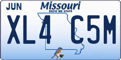 MO license plate XL4C5M