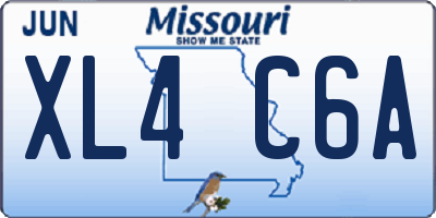 MO license plate XL4C6A