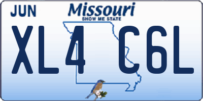 MO license plate XL4C6L