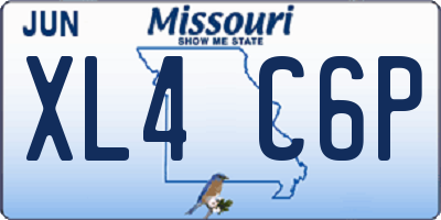 MO license plate XL4C6P