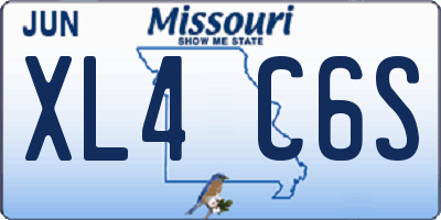 MO license plate XL4C6S