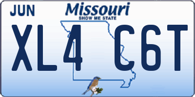 MO license plate XL4C6T