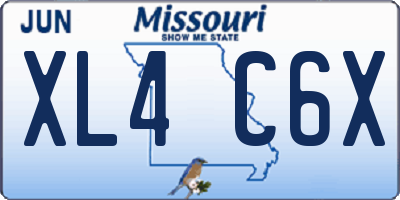 MO license plate XL4C6X