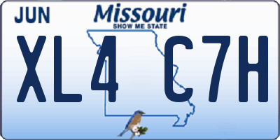 MO license plate XL4C7H