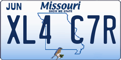 MO license plate XL4C7R