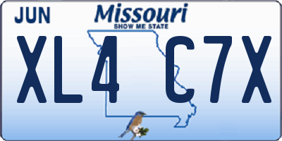 MO license plate XL4C7X