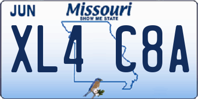 MO license plate XL4C8A