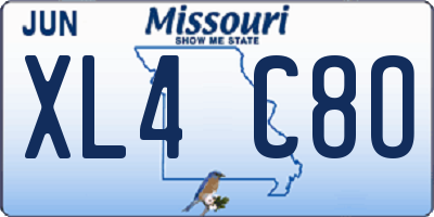 MO license plate XL4C8O