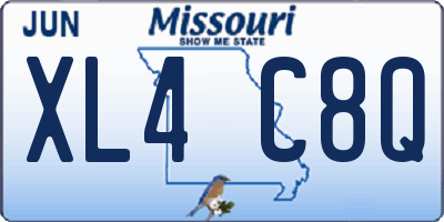 MO license plate XL4C8Q