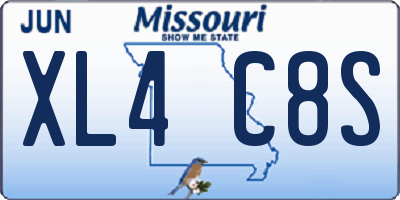 MO license plate XL4C8S
