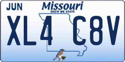 MO license plate XL4C8V