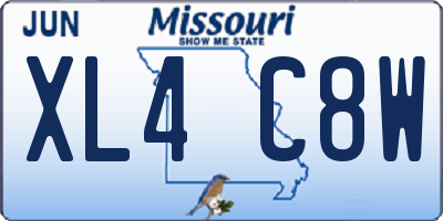 MO license plate XL4C8W