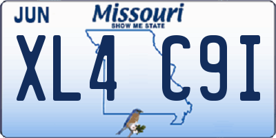 MO license plate XL4C9I