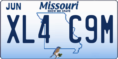 MO license plate XL4C9M