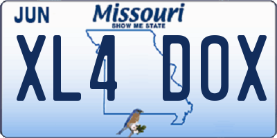 MO license plate XL4D0X