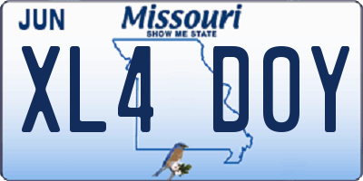 MO license plate XL4D0Y