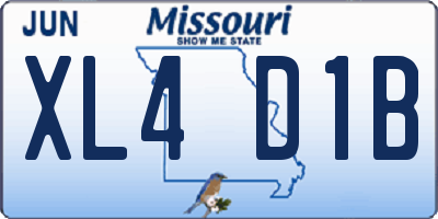MO license plate XL4D1B