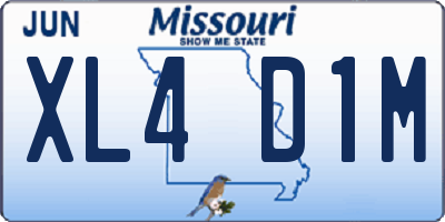 MO license plate XL4D1M