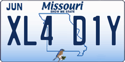 MO license plate XL4D1Y