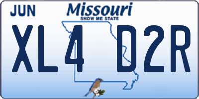 MO license plate XL4D2R