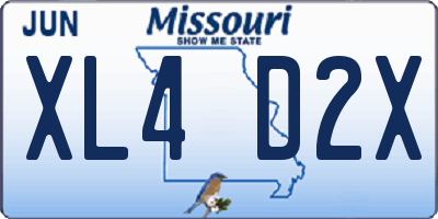 MO license plate XL4D2X