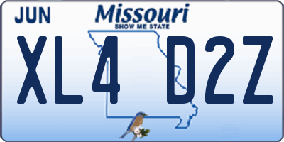 MO license plate XL4D2Z