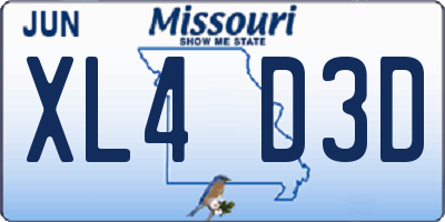 MO license plate XL4D3D